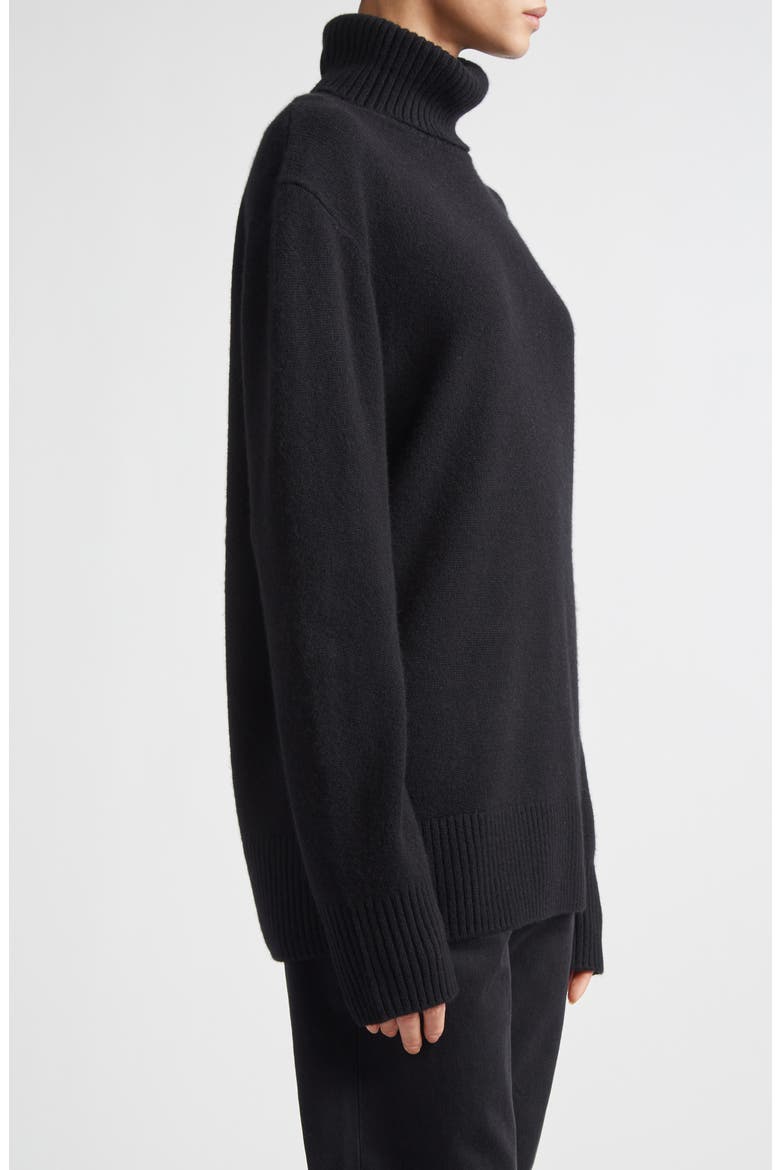 Cashmere Turtleneck Sweater, Alternate, color, BLACK