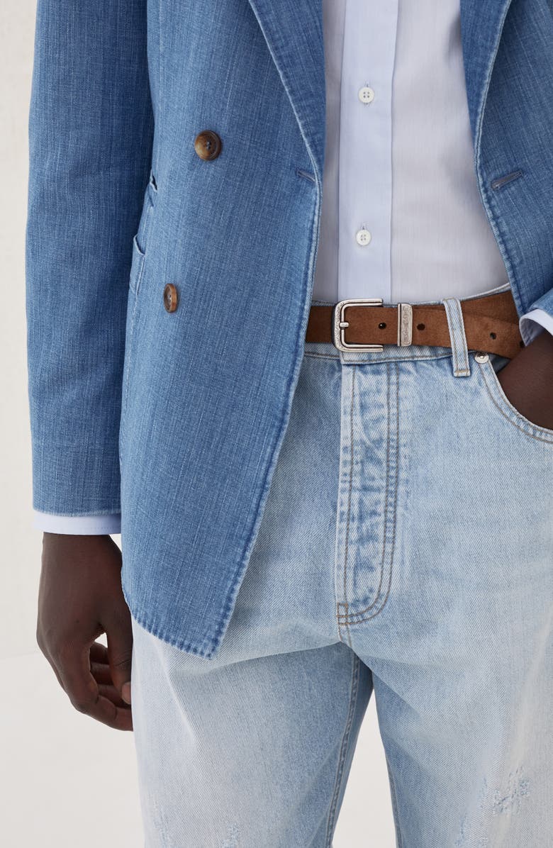 Brunello Cucinelli Leather belt, Alternate, color, Hazelnut