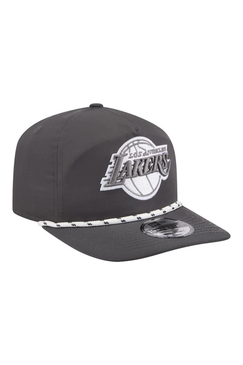 Men's New Era Graphite Los Angeles Lakers Tonal Rope 19TWENTY Adjustable Hat, Alternate, color, Graphite
