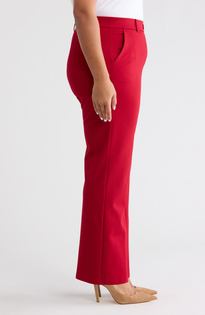 KASPER Pull-On Trouser Pants, Alternate, color, Fire Red