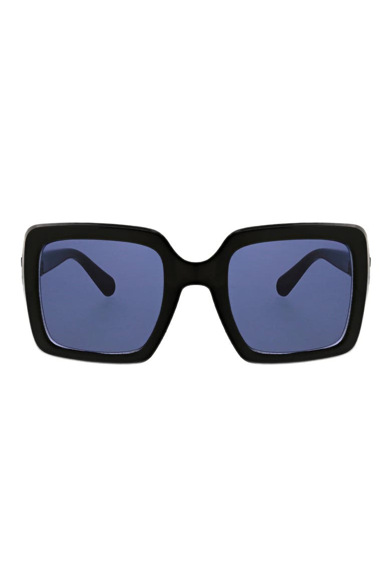 52mm Oversize Square Sunglasses, Main, color, BLACK