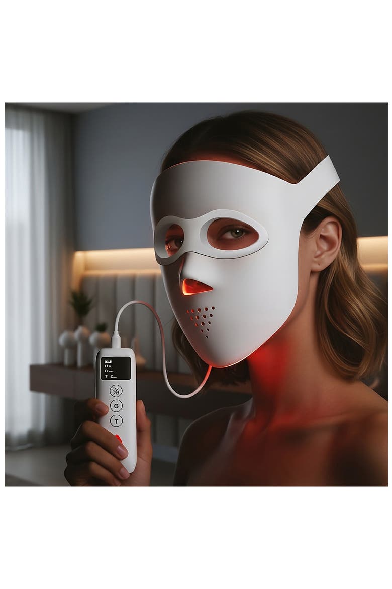 3D Soft-Silicone LED Light Therapy Mask, Alternate, color, WHITE
