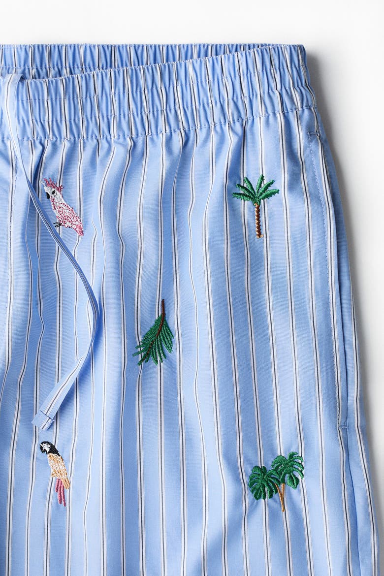 Relaxed Fit Shorts, Alternate, color, Light blue/patterned