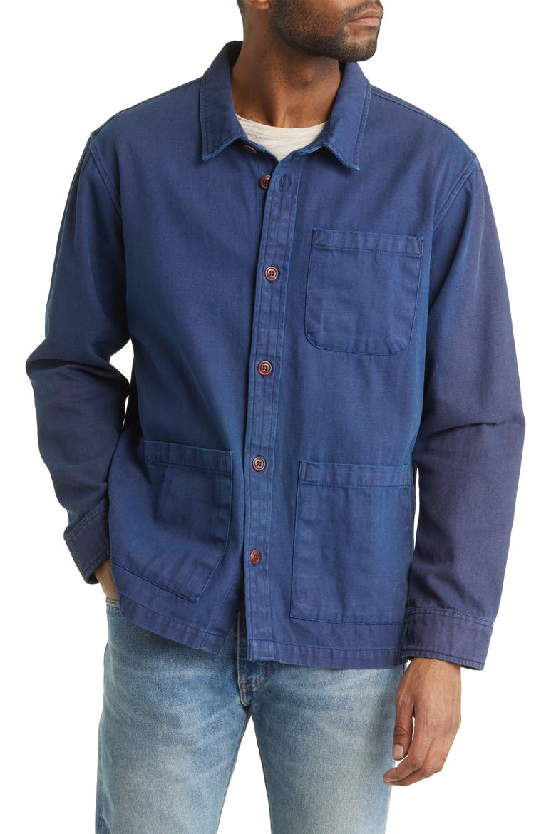 Duck Dye Overshirt, Alternate, color, INDIGO