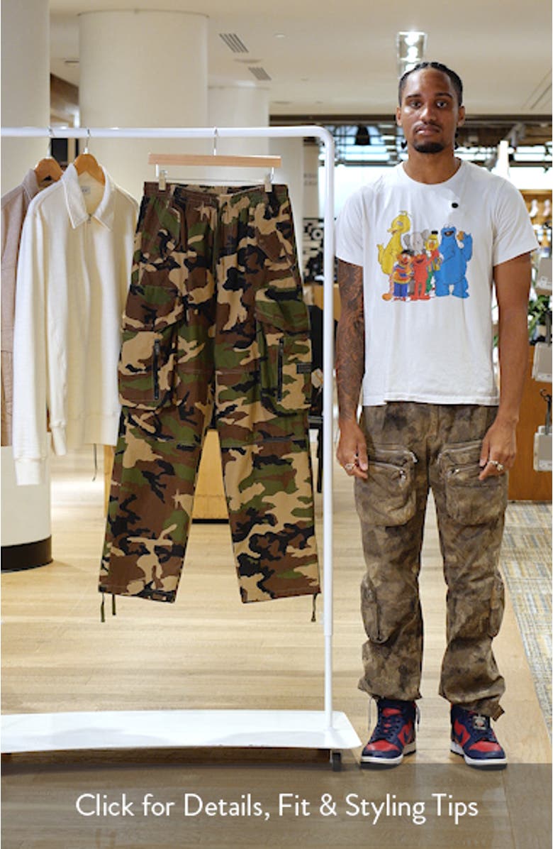 BB Star Loose Fit Camo Cotton Ripstop Cargo Pants, sales video thumbnail