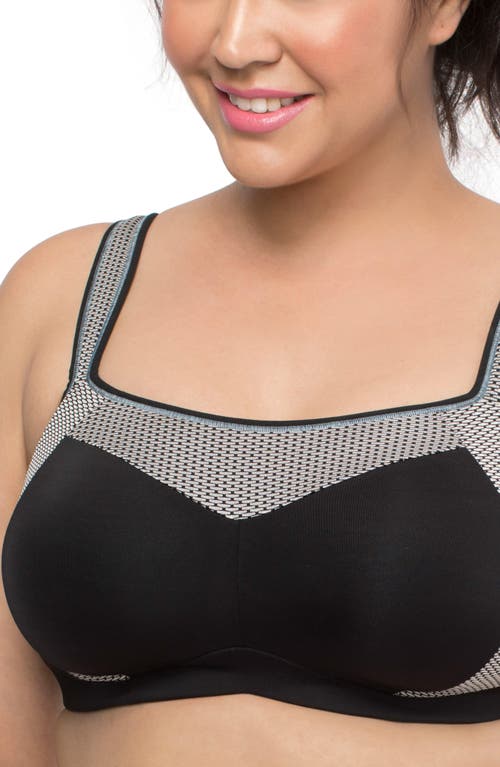 Curvy Couture Wireless Sports Bra In Multi
