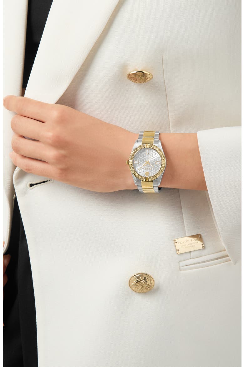 Icon Chain Bracelet Watch, 36mm, Alternate, color, TWO TONE