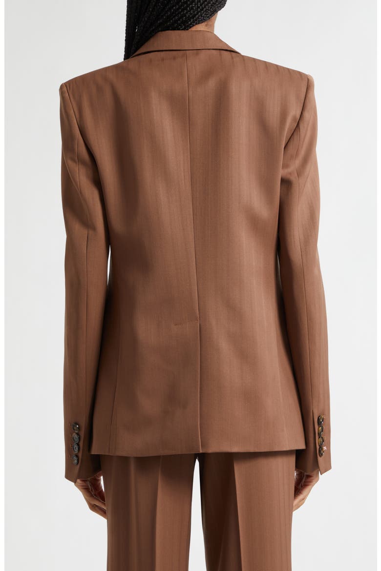 Regular Fit Stripe Wool Jacket, Alternate, color, SIENNA