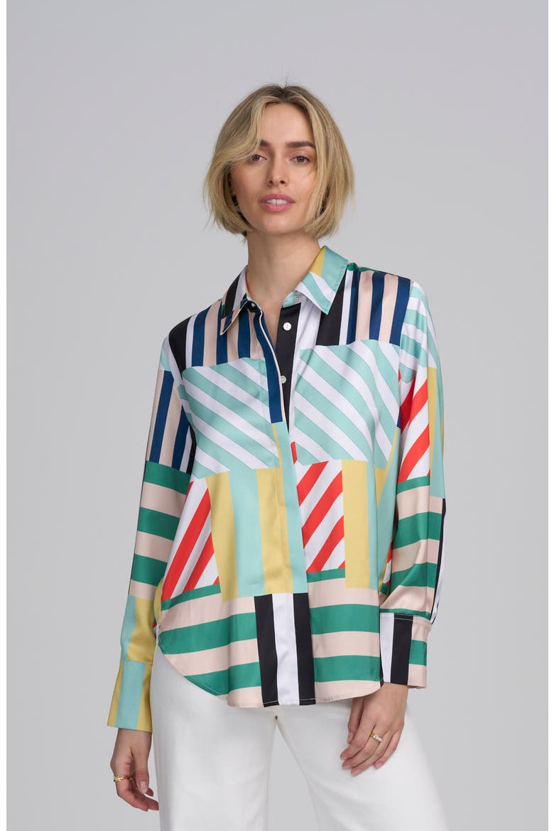 Striped Long Sleeve Shirt, Alternate, color, MULTI