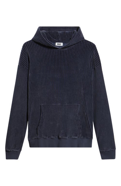 Krost Magma Valore Corduroy Hoodie In Blue