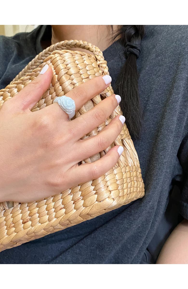 seree Rose Off-white jade ring, Alternate, color, Off White