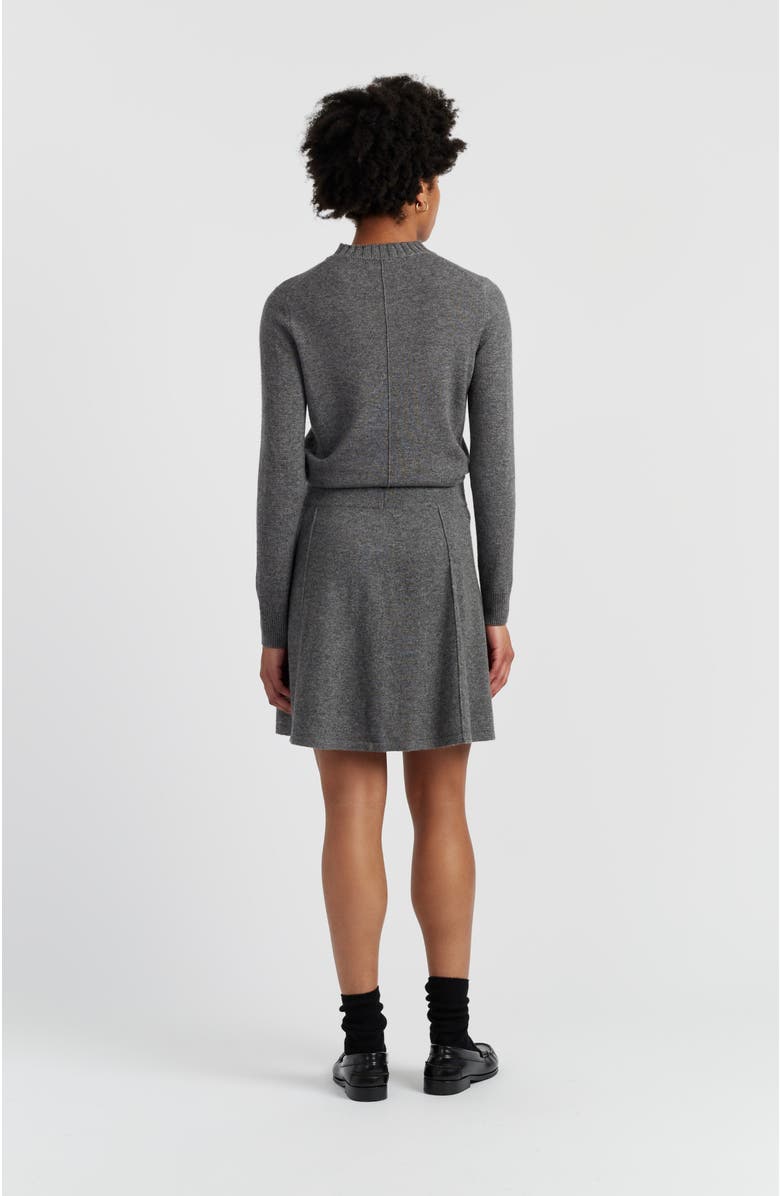 Chinti & Parker Wool-Cashmere Mini Skirt, Alternate, color, Grey