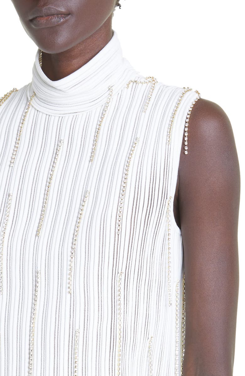 St. John Evening Crystal Chain Ottoman Stitch Sweater, Alternate, color, 