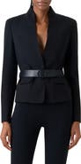 Akris punto Fitted Signature Jersey Blazer