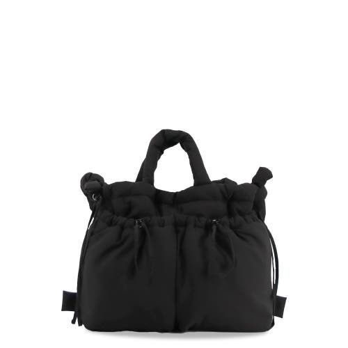 J World Puffy Convertible Tote With Adjustable Handles In Black