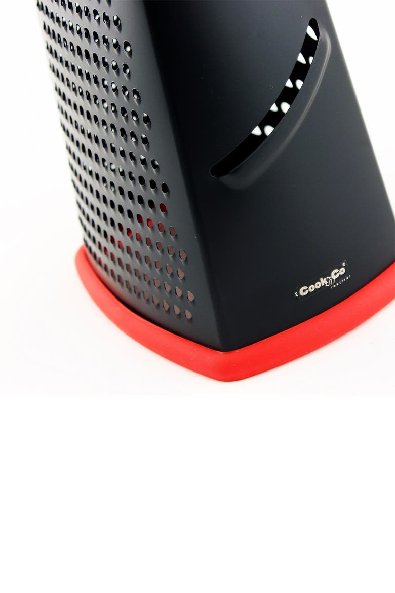 CooknCo 10" Non-Stick Red/Black Grater, Alternate, color, RED/BLACK