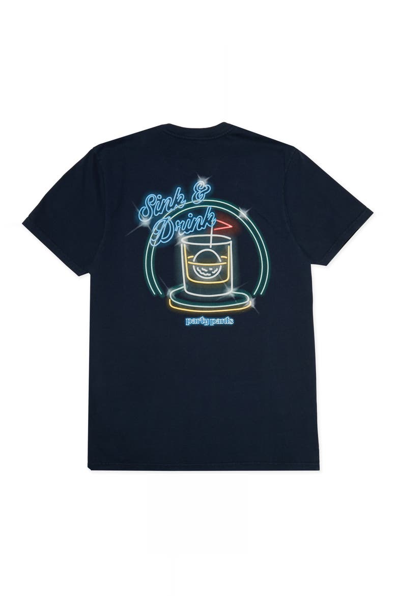 Sink n Drink Graphic T-shirt, Alternate, color, NAVY BLUE