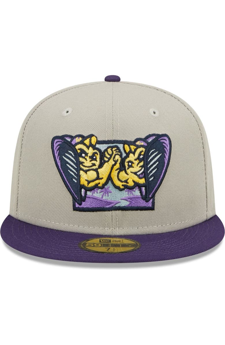 New Era Men's New Era Gray Fort Myers Mighty Mussels Authentic Collection Team Alternate 59FIFTY Fitted Hat, Alternate, color, Gray