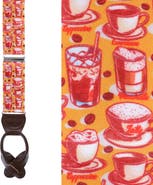 Trafalgar Highly Caffeinated Silk Button End Suspenders