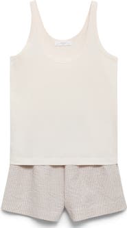 MANGO Two-Piece Stripe Short Pajamas