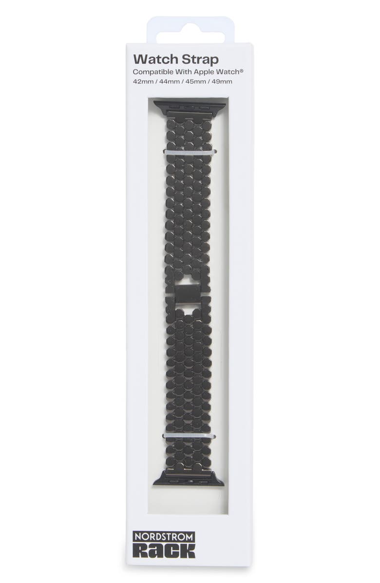 NORDSTROM RACK Honeycomb Apple Watch<sup>®</sup> Watchband, Main, color, Black