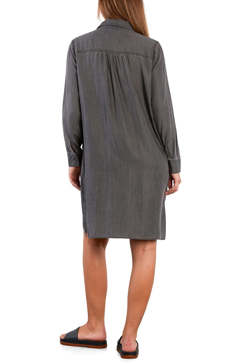 Wash Lab Denim Kiss the Day Long Sleeve Denim Shirtdress, Alternate, color, Set Grey