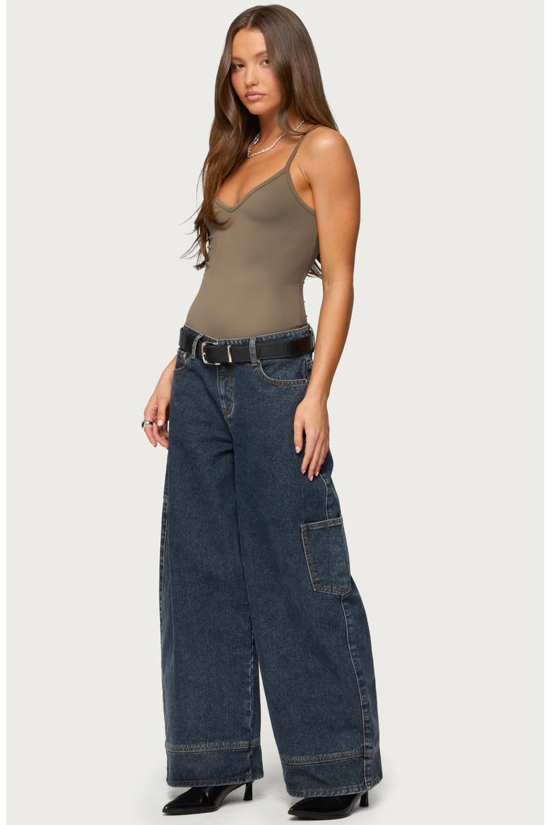 Nea Pocket Low Rise Wide Leg Jeans, Alternate, color, DARK-BLUE
