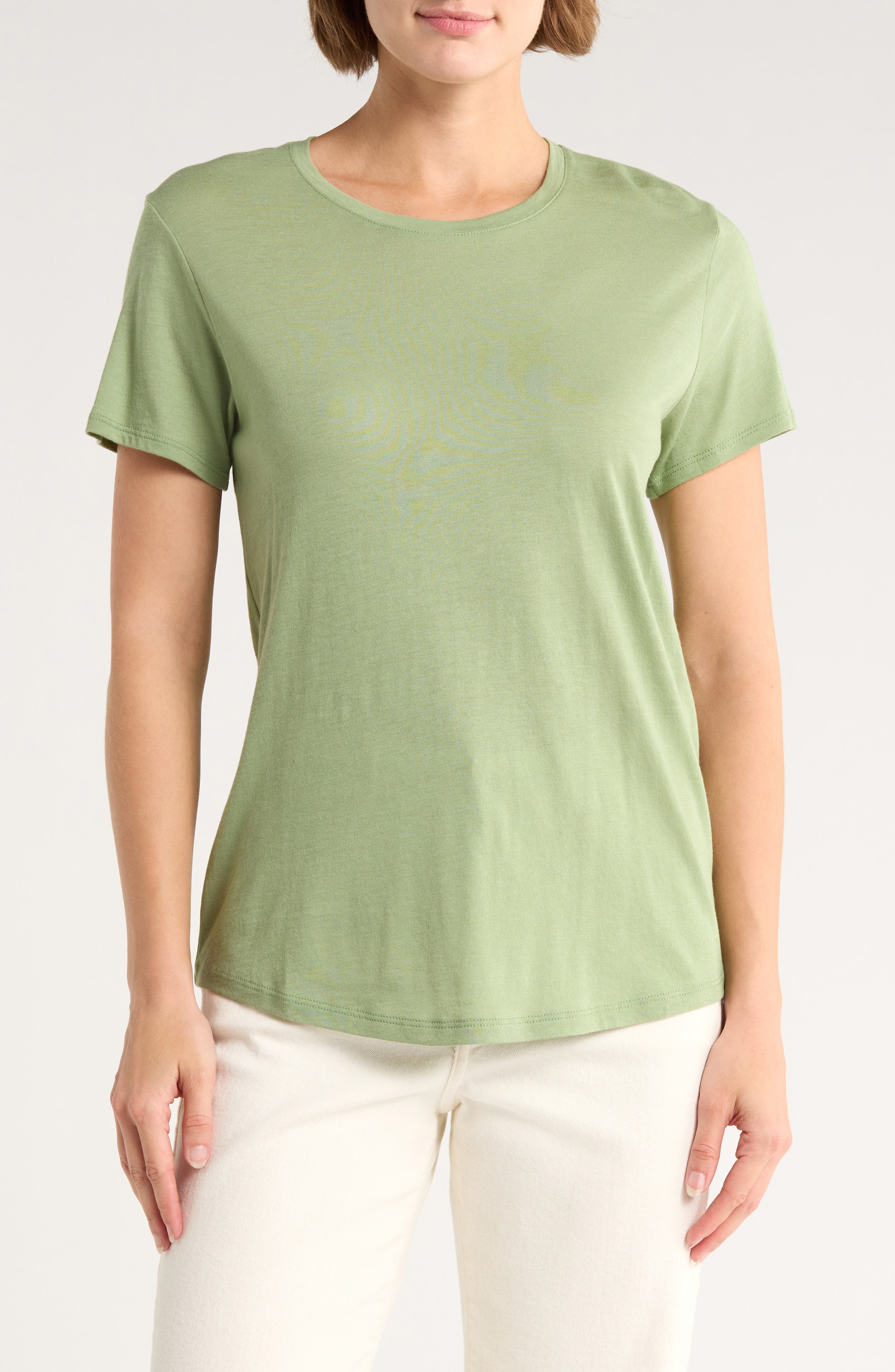 Vince Crewneck Shirt Tail T-Shirt