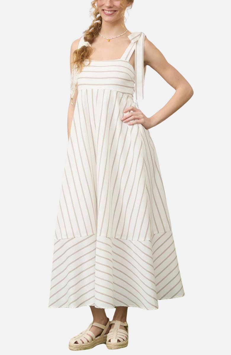 Blu Pepper Stripe Empire Waist Sundress, Alternate, color, 