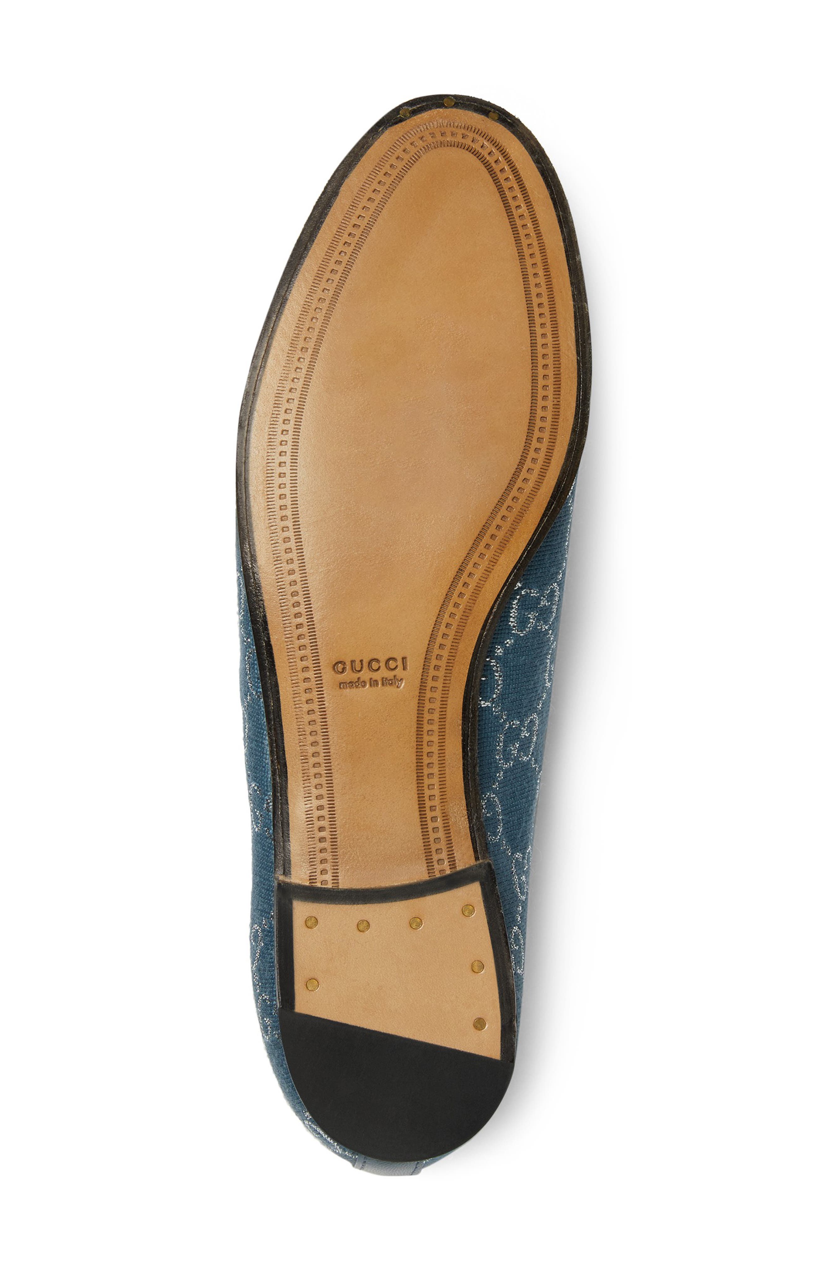 Gucci New Jordaan Metallic GG Loafer, Alternate, color, 