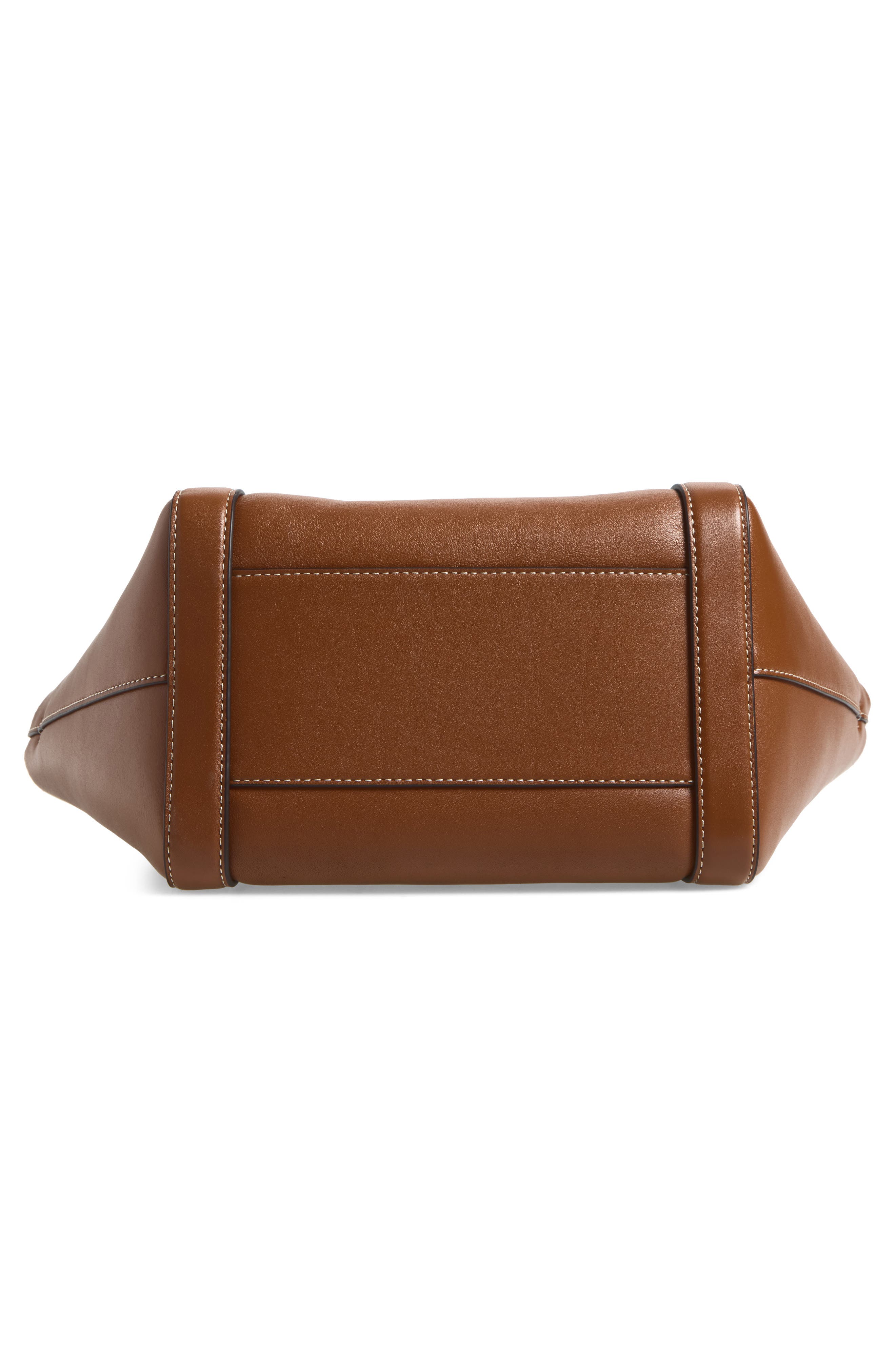 Small Leather Tote, Alternate, color, LAUREN TAN