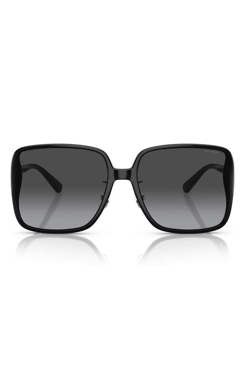 COACH 61mm Gradient Square Sunglasses, Main, color, 