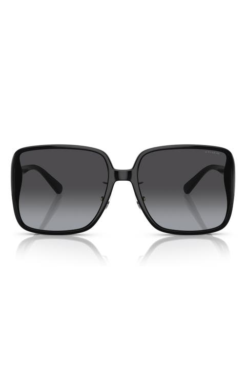 61mm Gradient Square Sunglasses
