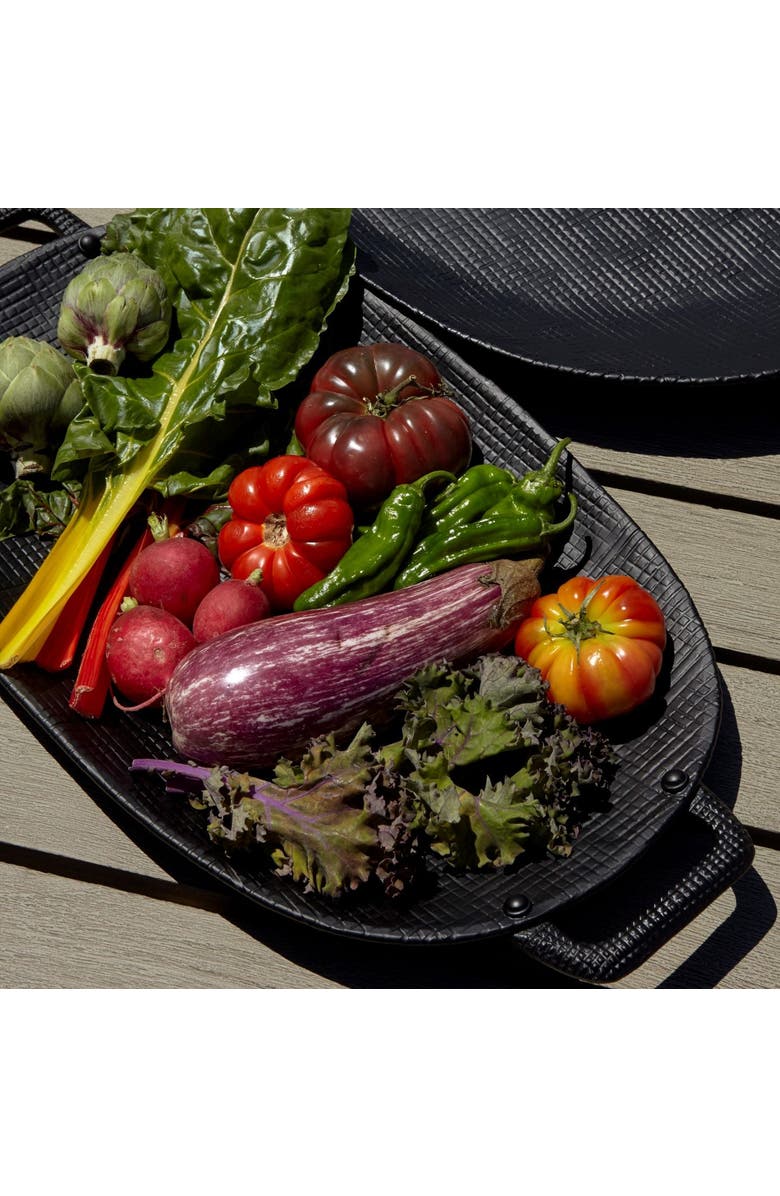 Be Home Wallis Aluminum Tray with Handles, Alternate, color, Black
