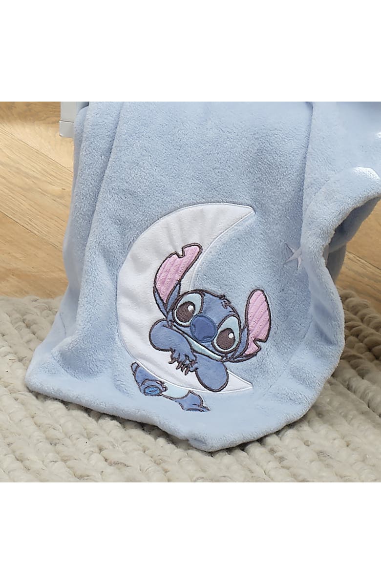 Bedtime Originals Disney Stitch Soft Fleece Appliqued Baby Blanket, Alternate, color, Blue
