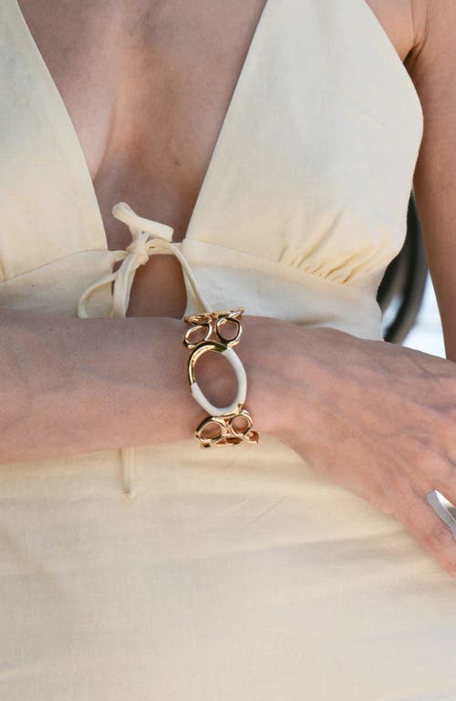 Rc Retro Chic Time Ripples Round Bangle In Gold