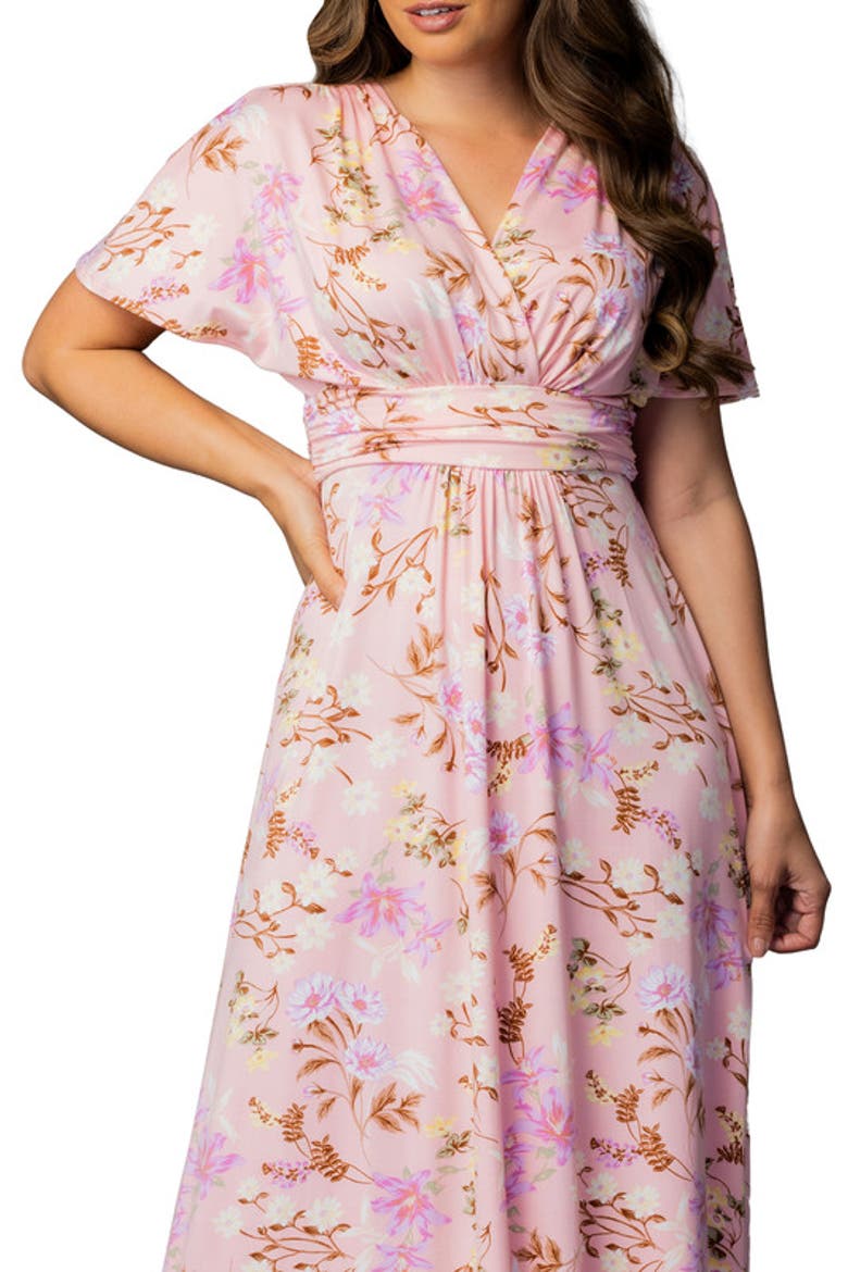 Vienna Maxi Dress, Alternate, color, Lively Peach Floral