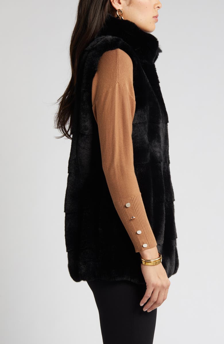 Anne Klein Faux Fur Vest, Alternate, color,