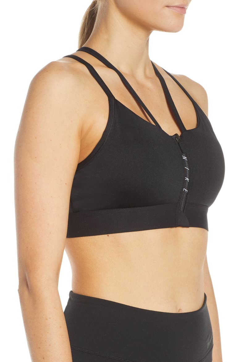 Indy Sports Bra, Alternate, color, BLACK/ BLACK/ WHITE