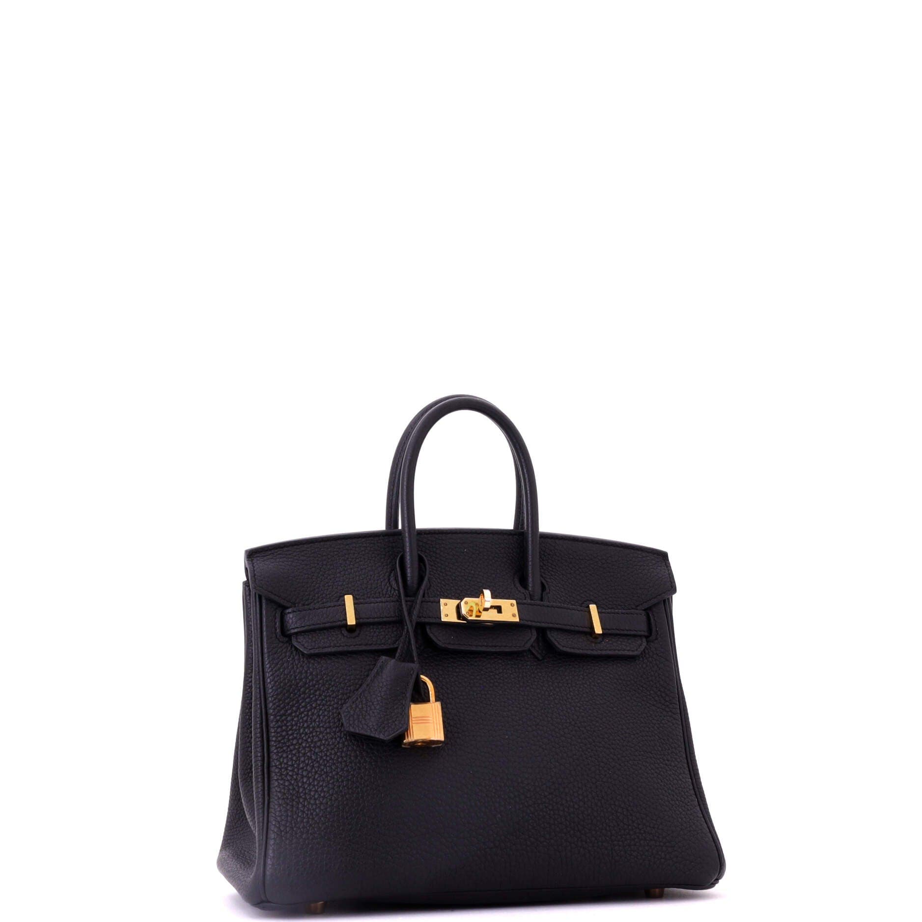 Pre-Owned Hermes Birkin Handbag Black Togo with Rose Gold Hardware 25, Alternate, color, Noir