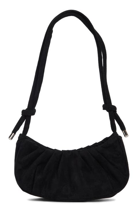 Faux Suede Shoulder Bag