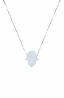 Queen Jewels Opal Hamsa Pendant Necklace
