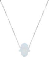 Queen Jewels Opal Hamsa Pendant Necklace