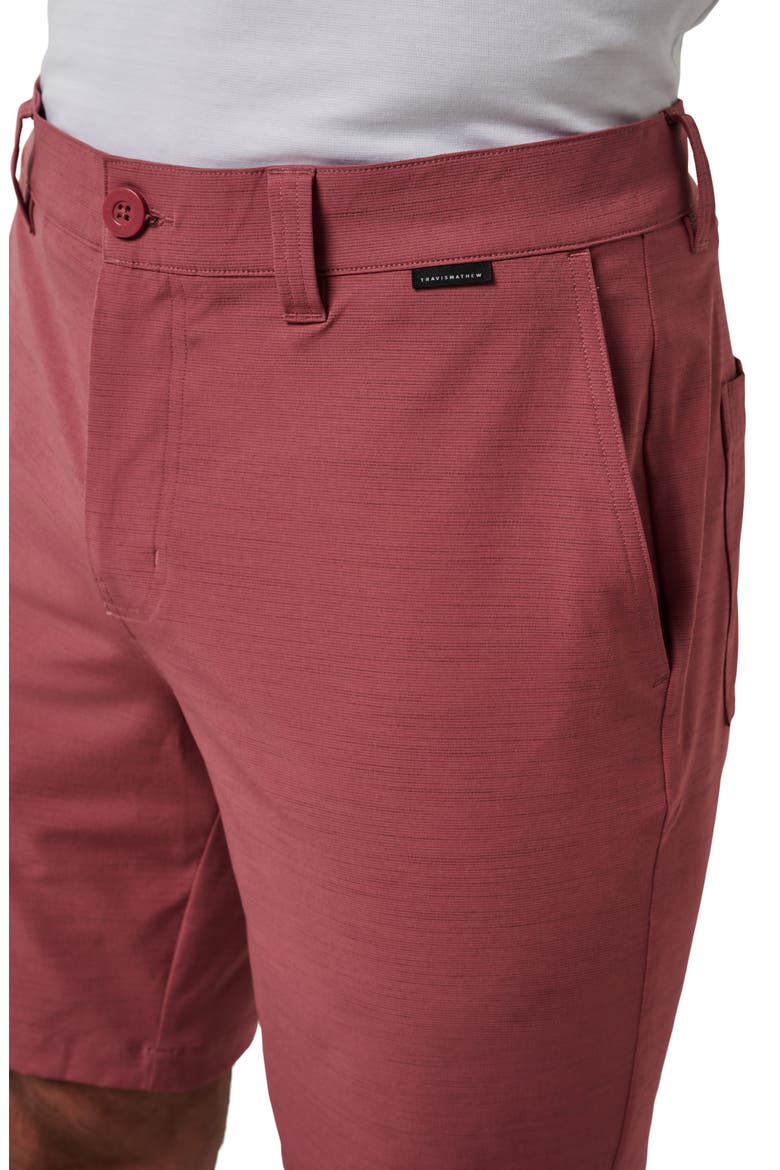 Travel Year flat Front Shorts, Alternate, color, HEATHER ROAN ROUGE