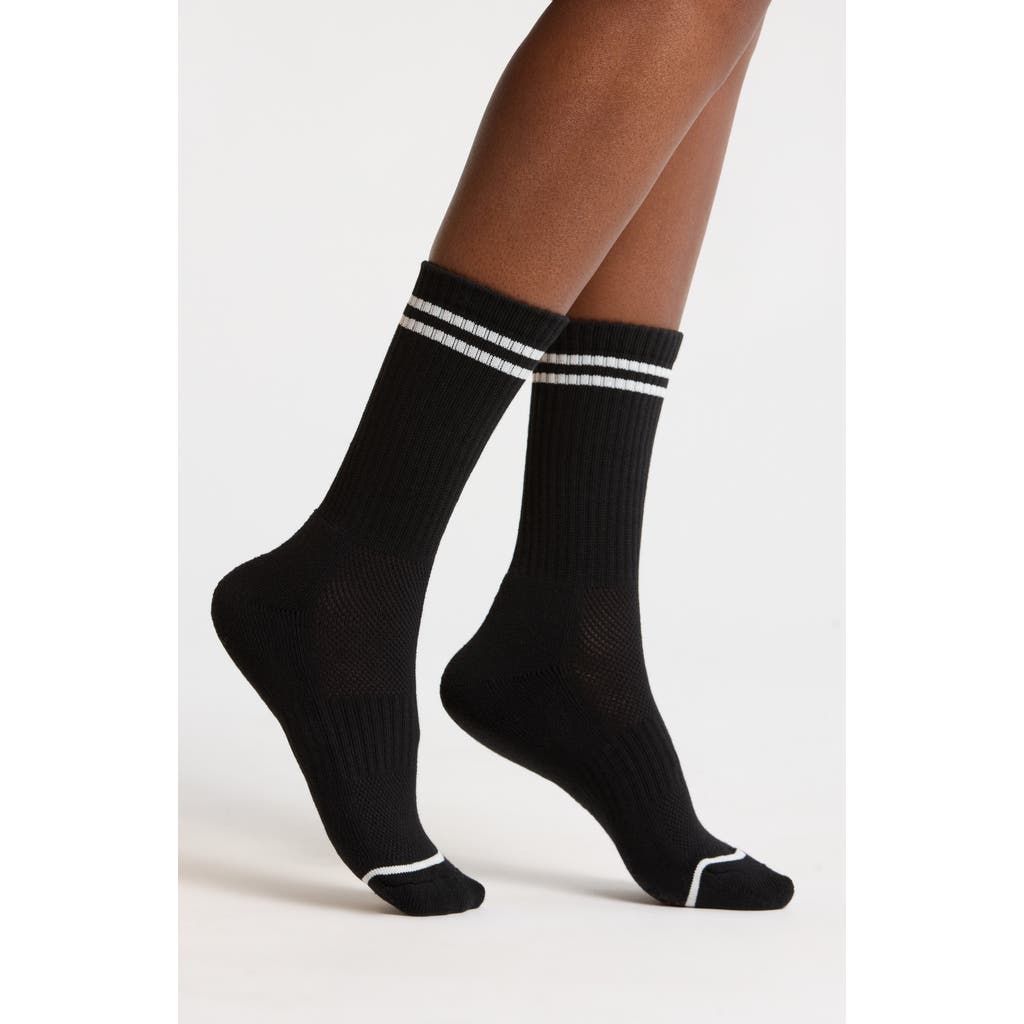 Le Bon Shoppe Boyfriend Crew Socks in Noir