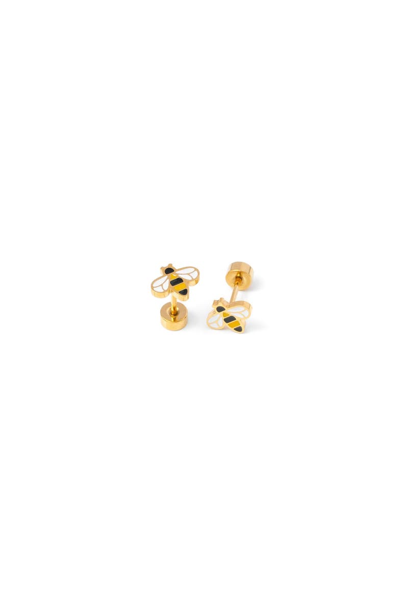 Pip Pop Bee Stud Earrings, Main, color, Gold