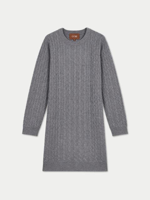 Cashmere Longline Cable Sweater