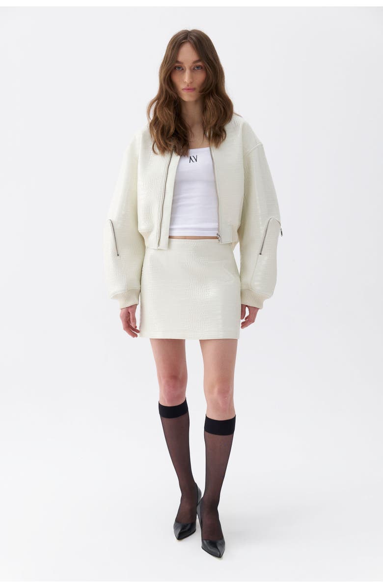 Nocturne Faux Leather Mini Skirt, Main, color, 