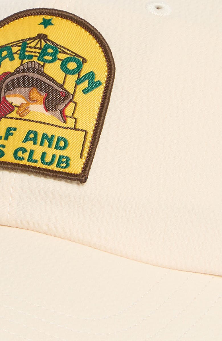 MALBON Golf & Bass Club Dad Hat, Alternate, color, Ivory