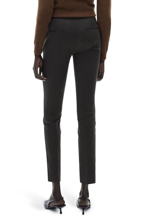 Mango Crop Skinny Pants In Grey